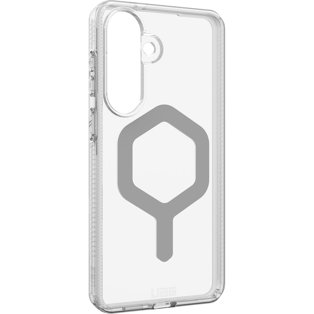 Handyhülle für Galaxy S26 Plus, Urban Armor Gear Plyo Magnet, Transparent und Grau
