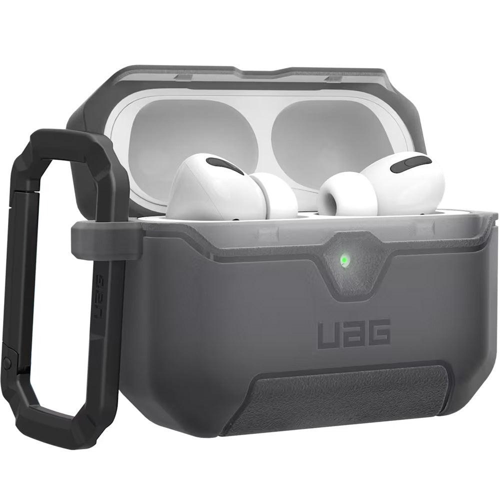 Hülle für Apple AirPods Pro 3, UAG Scout, Durchscheinend-Grau