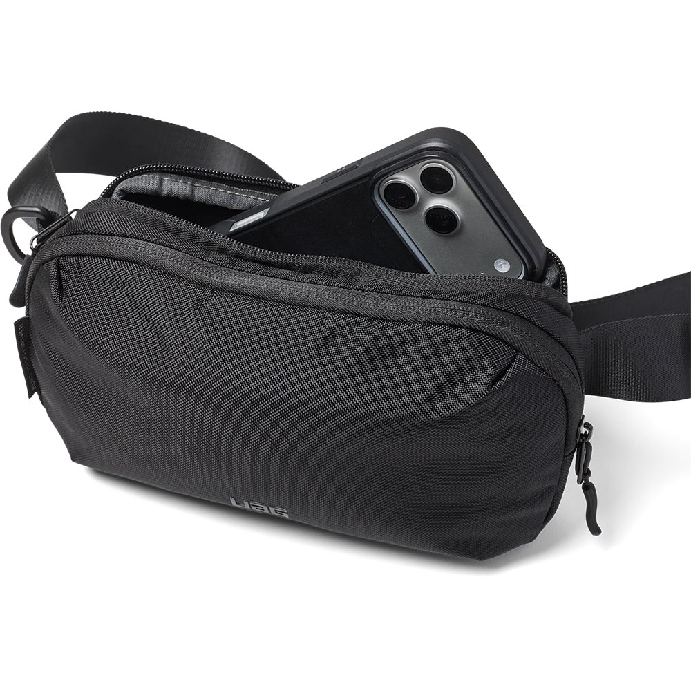 Gürteltasche für Handy, Schlüssel und Portemonnaie mit Tracker-Fach, UAG Standard Issue, 1L, Schwarz