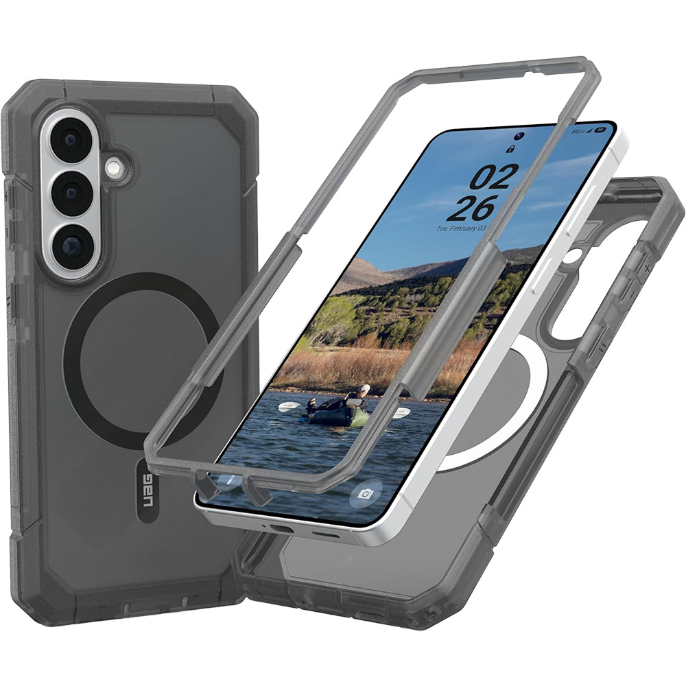 Handyhülle für Galaxy S26 Plus, Urban Armor Gear Trooper Mag, Schwarz und Transparent