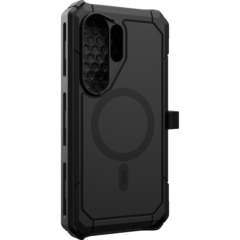 Robuste Handyhülle für Galaxy S26 Ultra mit Gürtelclip und MagSafe, Urban Armor Gear Trooper, Schwarz