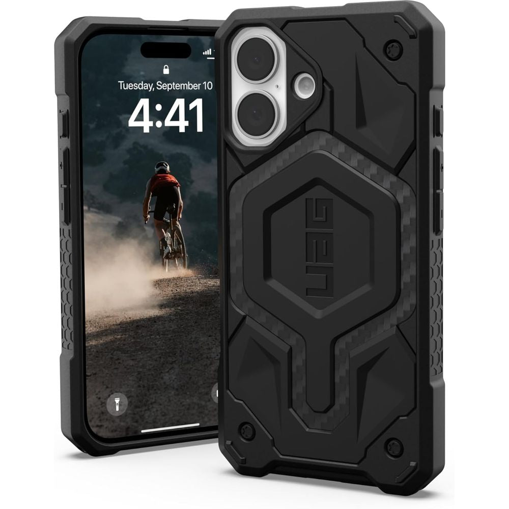 Handyhülle für iPhone 16, Urban Armor Gear UAG Monarch, Schwarz