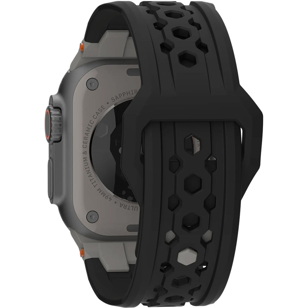 Armband für Apple Watch 49/46/45/44 mm, UAG Monarch Strap, Schwarz