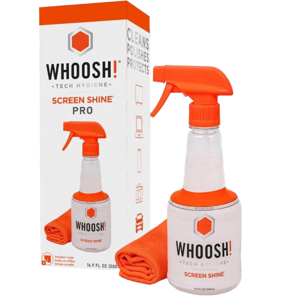 Bildschirm-Reinigungsset Whoosh! Screen Shine 500ml + Mikrofasertuch 35x35cm