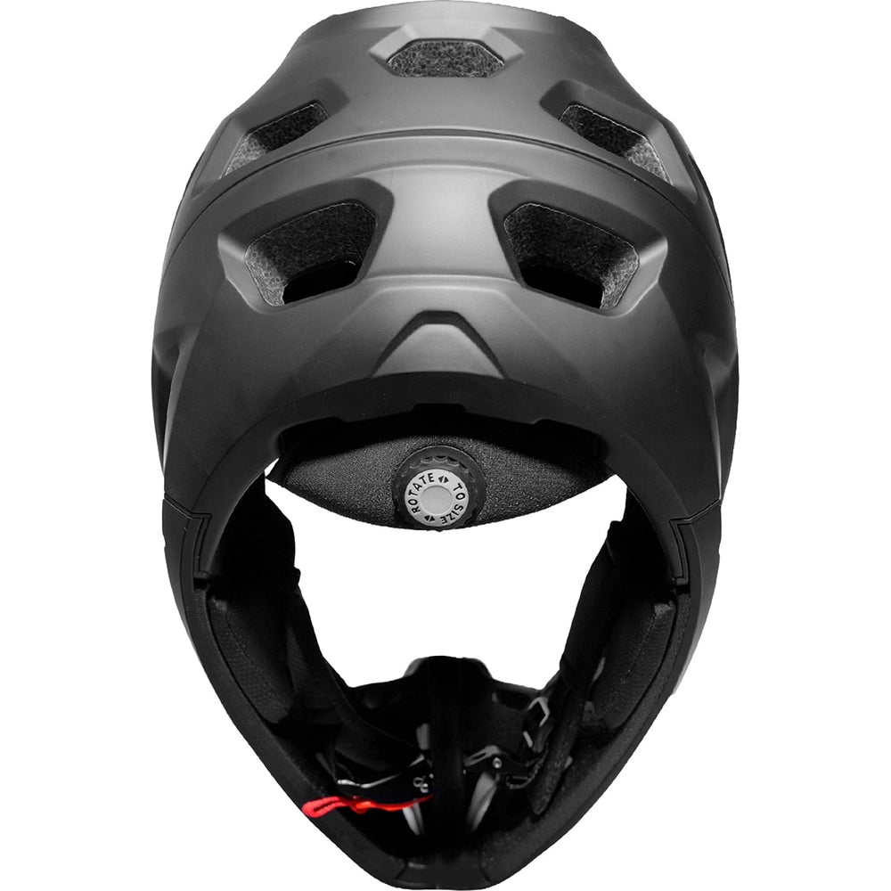 Fahrradhelm Fullface 60-62 cm mit abnehmbarem Visier, Wozinsky HT-58, Schwarz