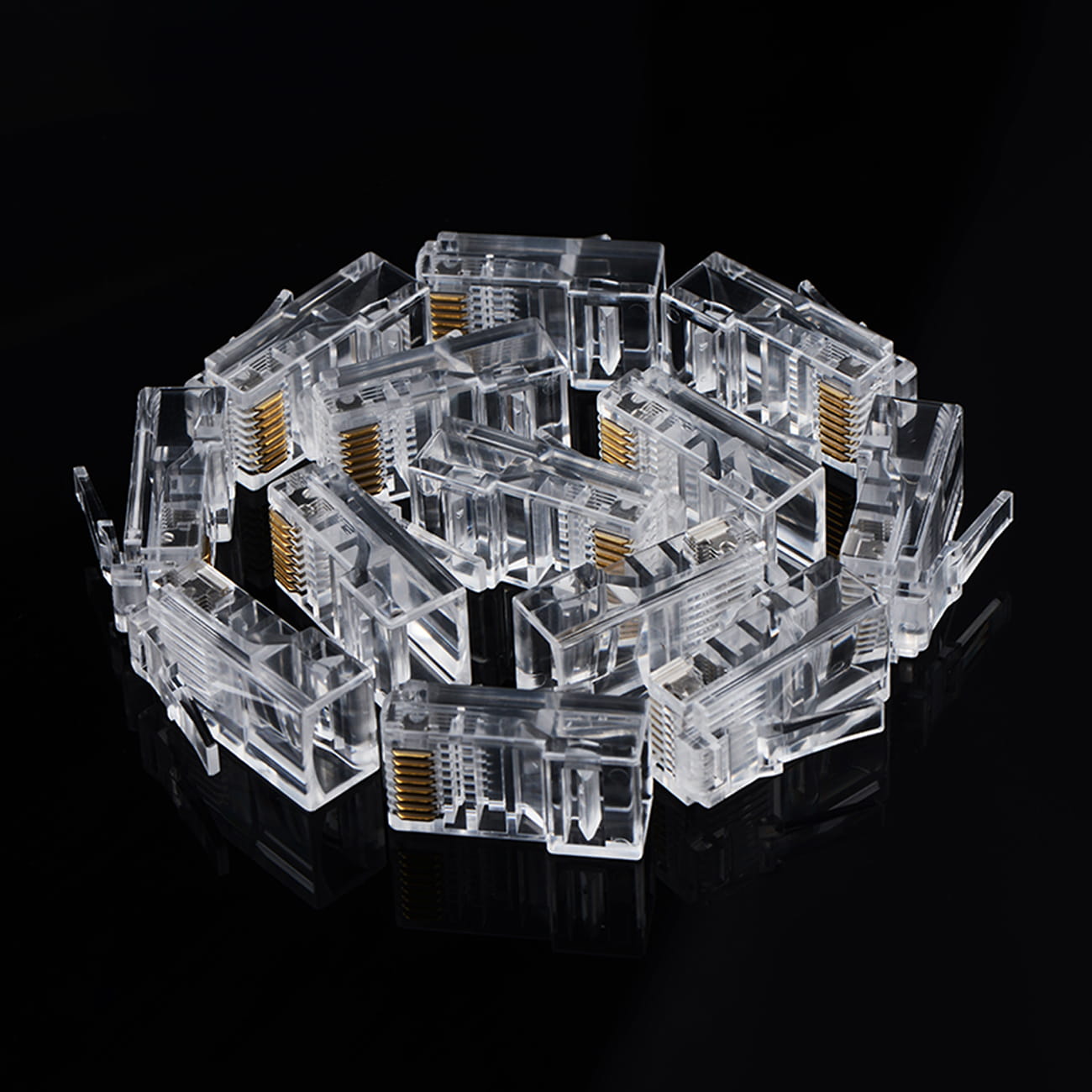 Stecker RJ45, Cat 5 / 5e, Ugreen, 100 Stück, Transparent