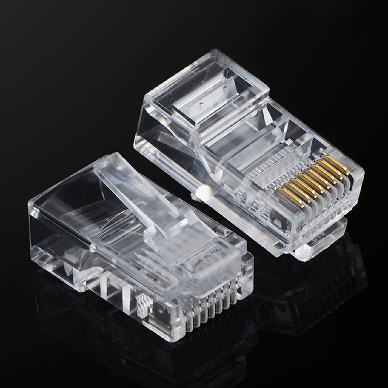 Stecker RJ45, Cat 5 / 5e, Ugreen, 100 Stück, Transparent