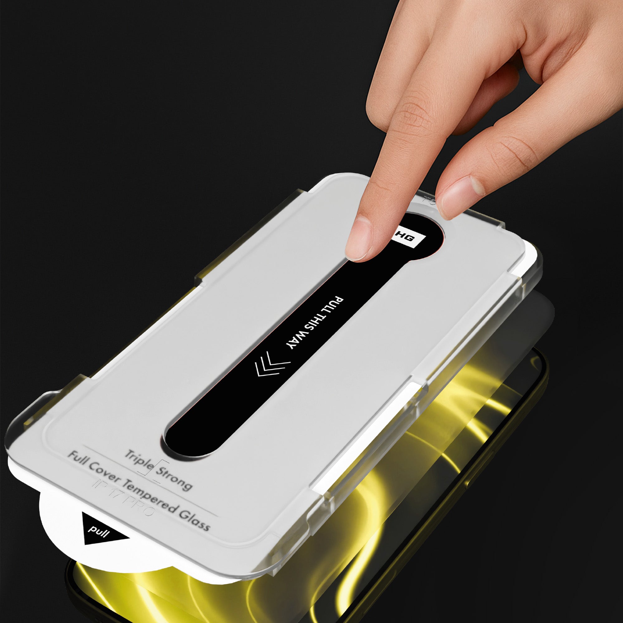 Gehärtetes Glas mit Applikator für Galaxy S26 Plus, Hammer Glass XPress Protect