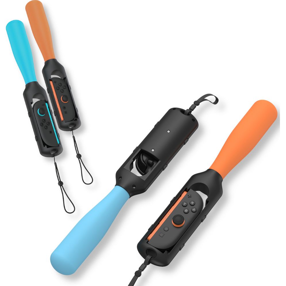 Halterung / Kappen für Joy-Cons für Nintendo Switch 2 / OLED / 1, YAXO Baseball Set, 2 Stück, Orange / Blau