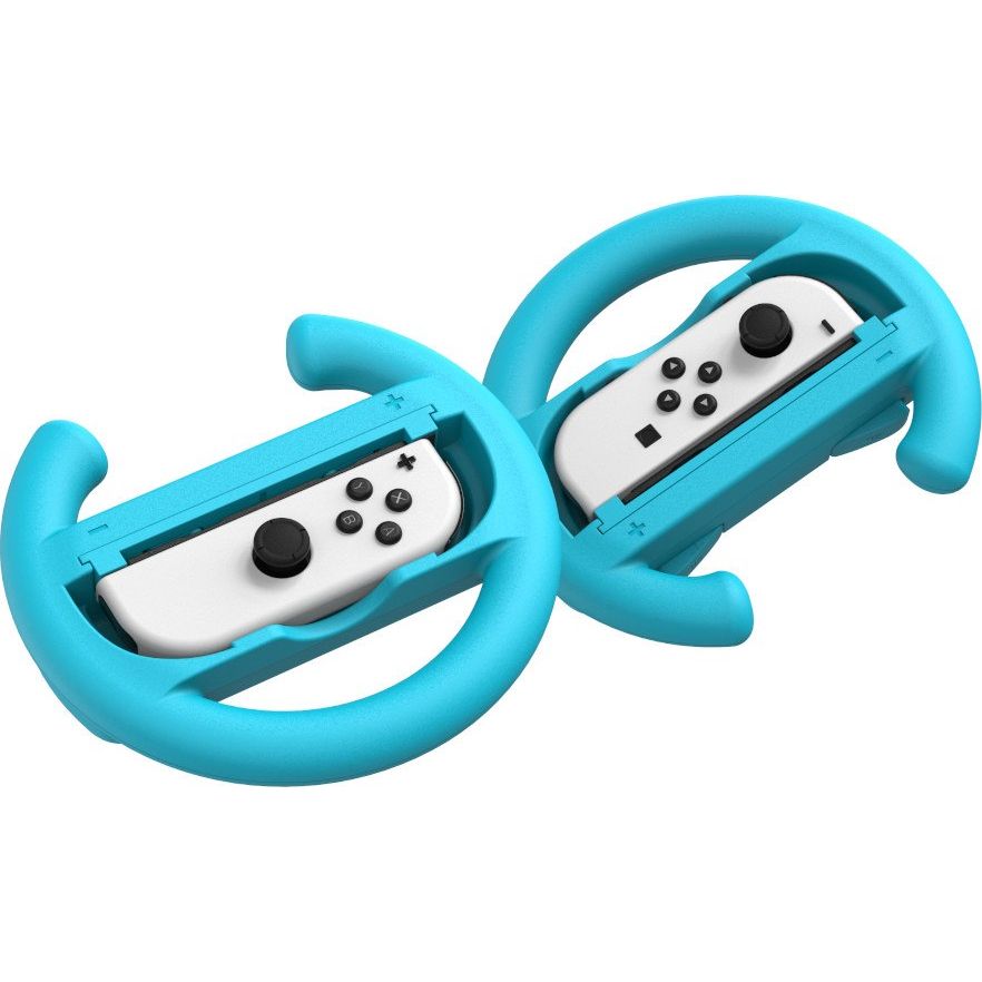 Halterung / Kappen für Joy-Cons für Nintendo Switch 2 / OLED / 1, YAXO Wheels Set, 2 Stück, Orange / Blau