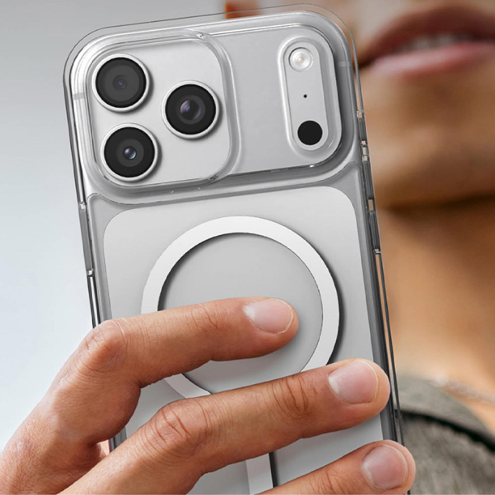 Handyhülle für iPhone 18 Pro / 17 Pro, ZAGG Crystal Palace Snap Lite mit MagSafe, Transparent-Weiß (5/12)