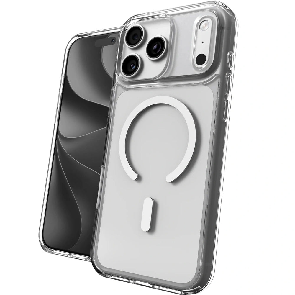 Handyhülle für iPhone 18 Pro Max / 17 Pro Max, ZAGG Crystal Palace Snap Lite mit MagSafe, Transparent-Weiß (1/12)