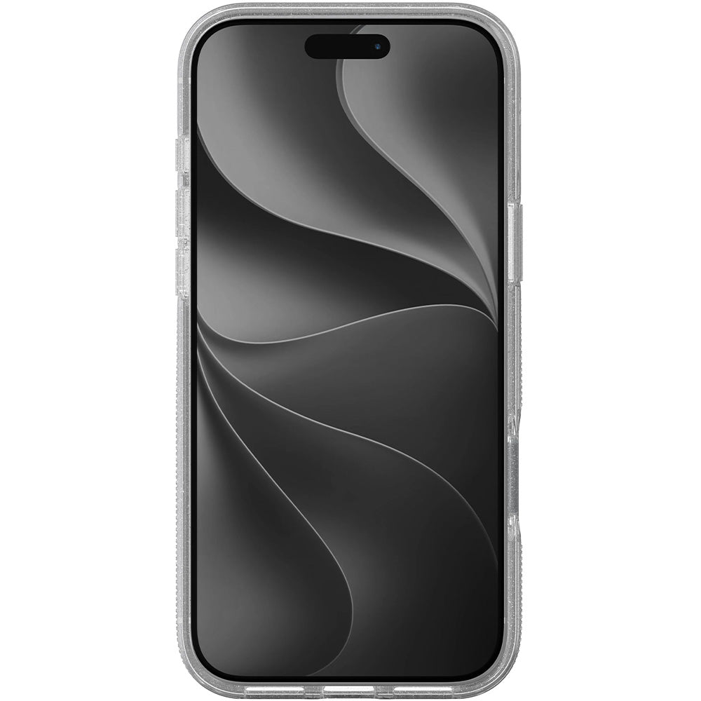 Handyhülle für iPhone 18 Pro Max / 17 Pro Max, ZAGG Milan Snap Kickstand mit MagSafe, Transparent-Silver mit Glitzer (7/7)