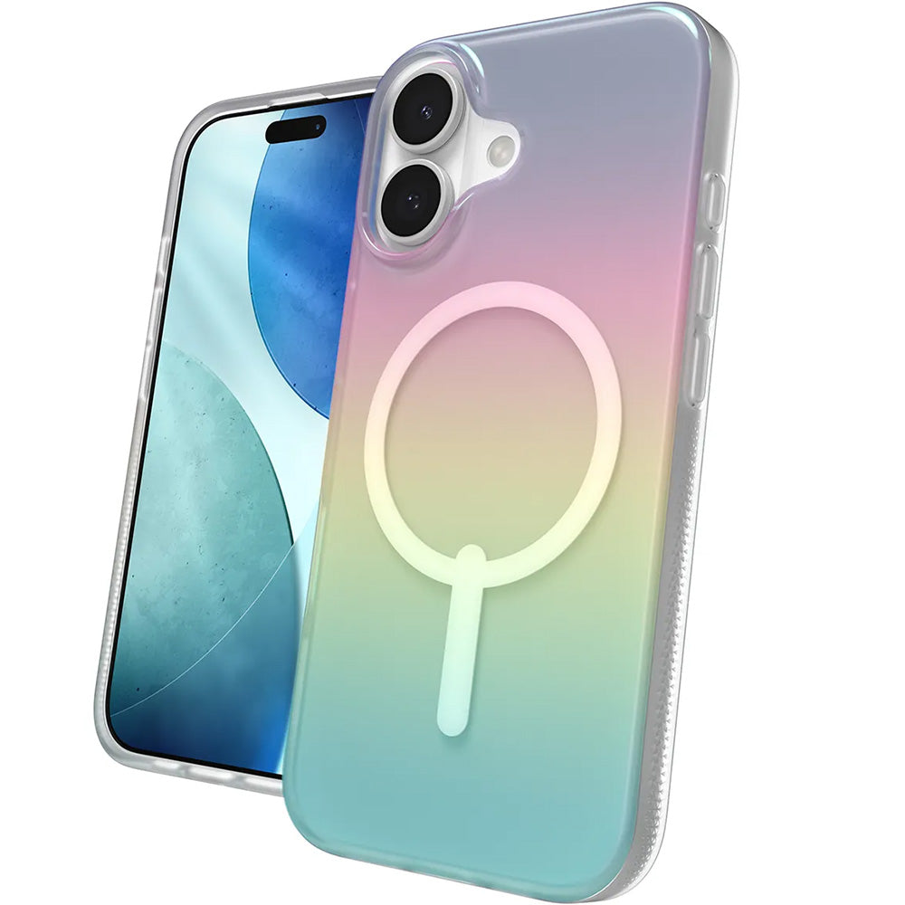 Handyhülle für iPhone 17, Zagg Milan Snap mit MagSafe, Transluzent-Mehrfarbig