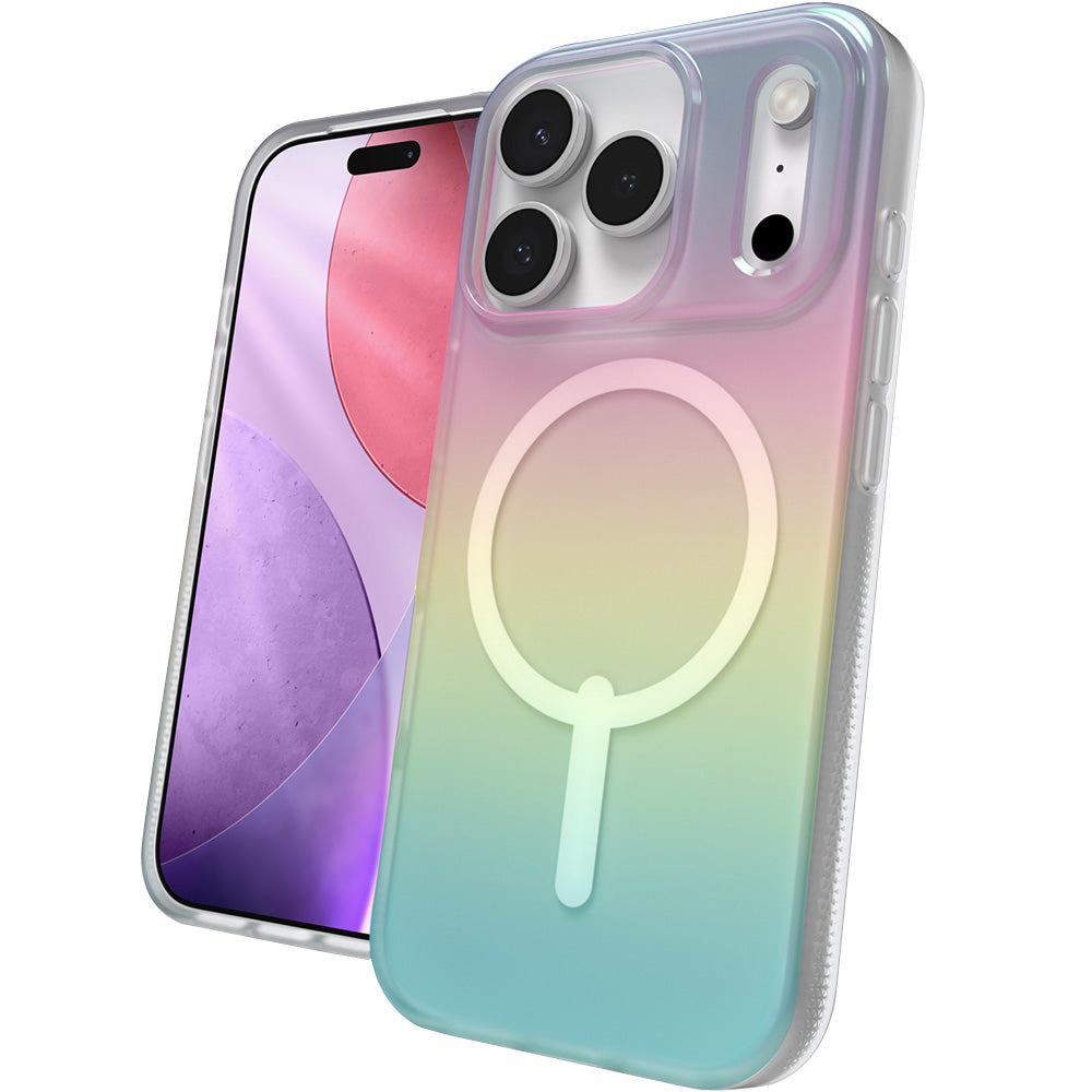 Handyhülle für iPhone 17 Pro, Zagg Milan Snap mit MagSafe, Transluzent-Mehrfarbig