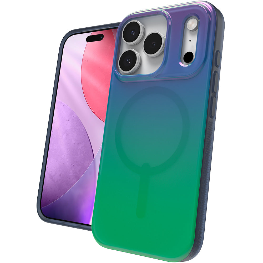Handyhülle für iPhone 17 Pro, Zagg Milan Snap mit MagSafe, Transluzent-Mehrfarbig