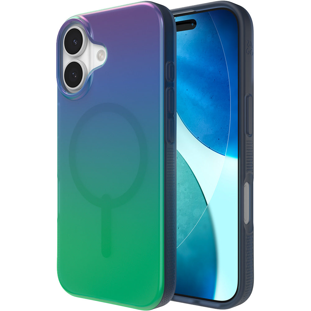 Handyhülle für iPhone 17, Zagg Milan Snap mit MagSafe, Transluzent-Mehrfarbig