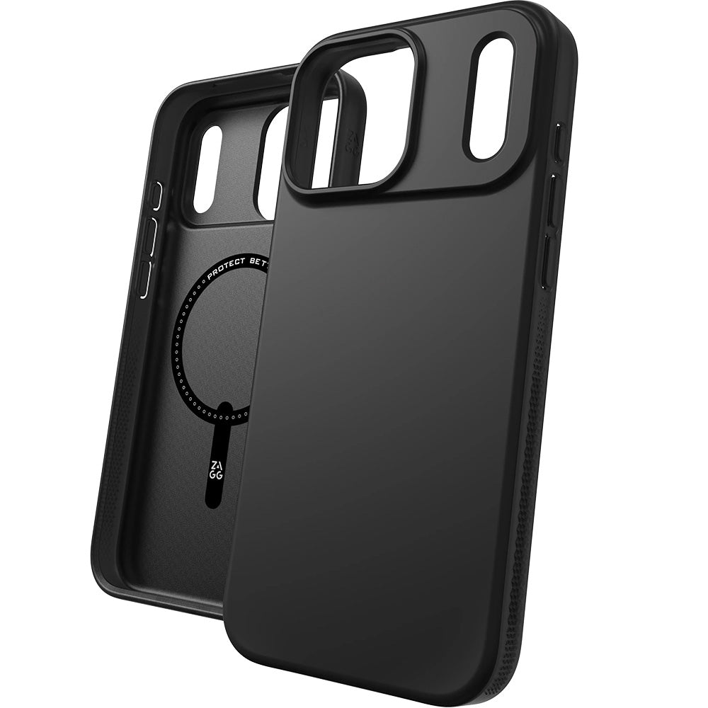 Handyhülle für iPhone 18 Pro / 17 Pro, ZAGG Milan Snap mit MagSafe, Schwarz (1/10)