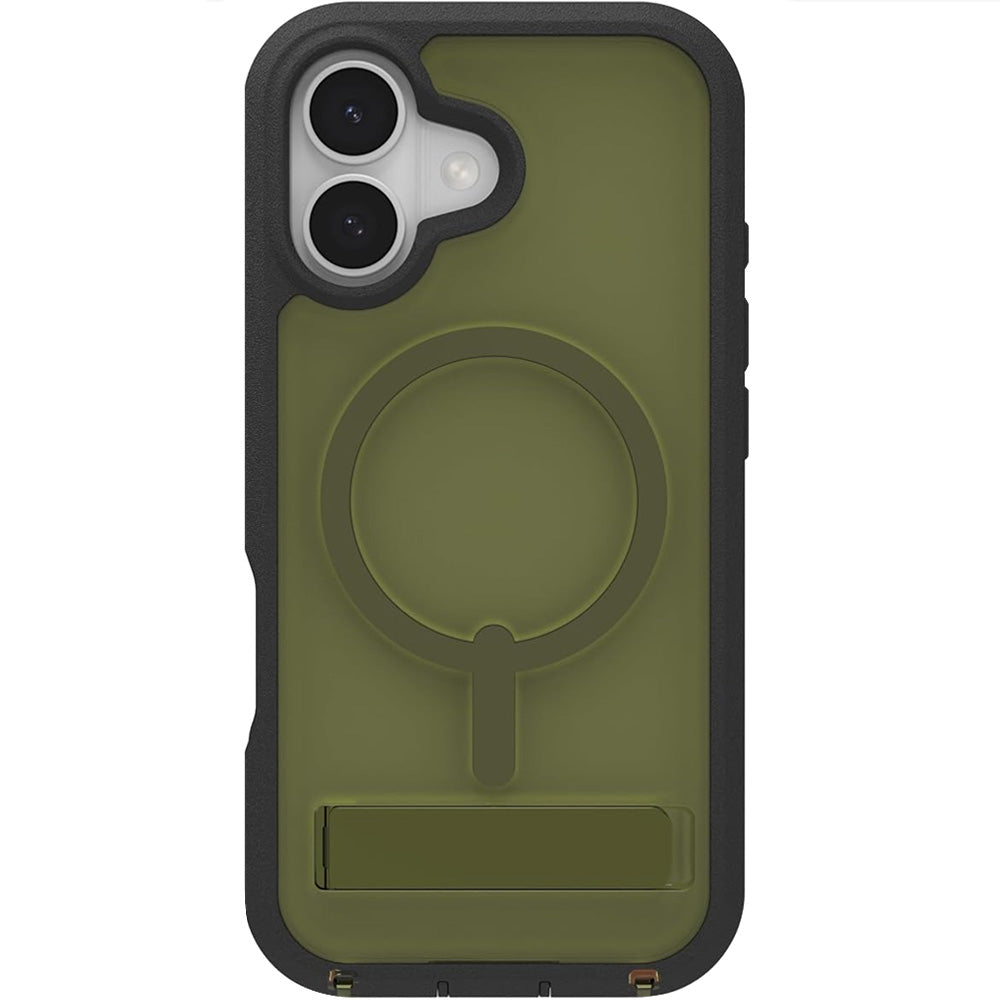 Handyhülle mit Ständer für iPhone 17, Zagg Rainier Snap Kickstand mit MagSafe, Grün