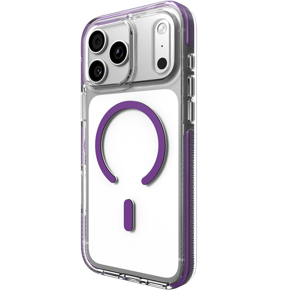 Handyhülle für iPhone 18 Pro Max / 17 Pro Max, ZAGG Santa Cruz Snap mit MagSafe, Transparent-Violett (4/8)
