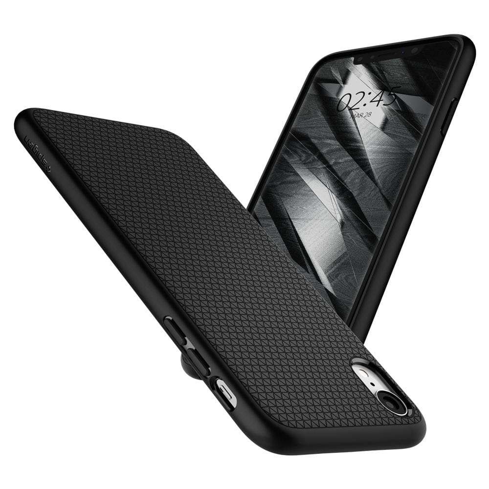 Schutzhülle Spigen Liquid Air für iPhone Xr schwarz
