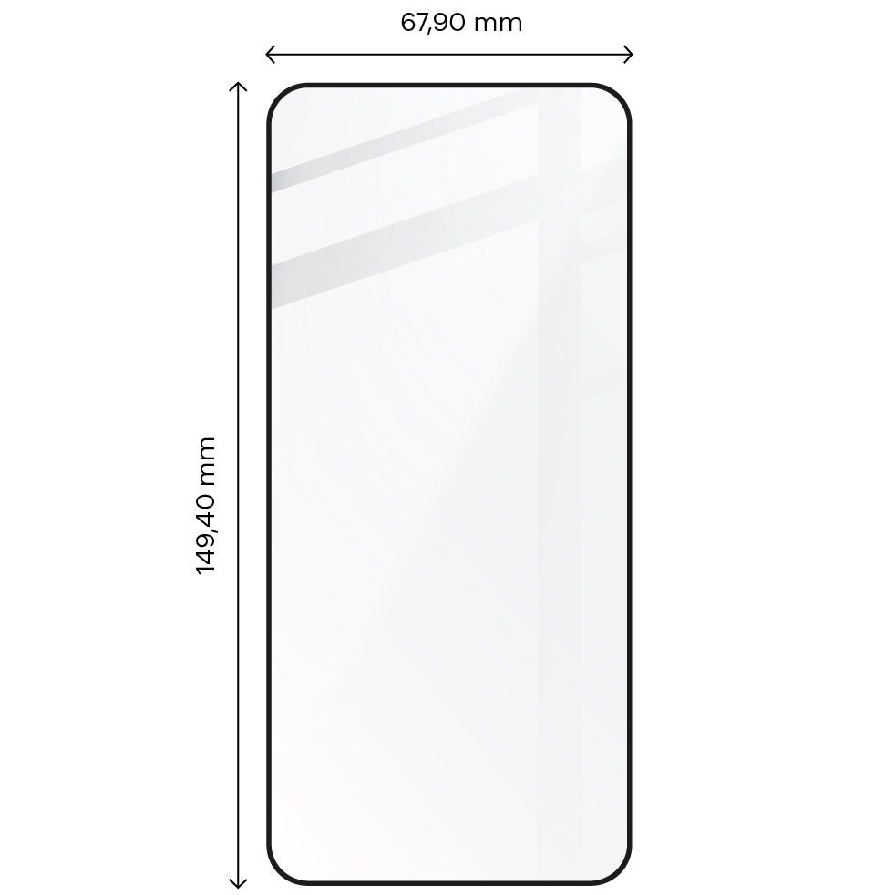 Gehärtetes Glas Bizon Glass Edge für Xiaomi 13 / Xiaomi 14, Schwarz