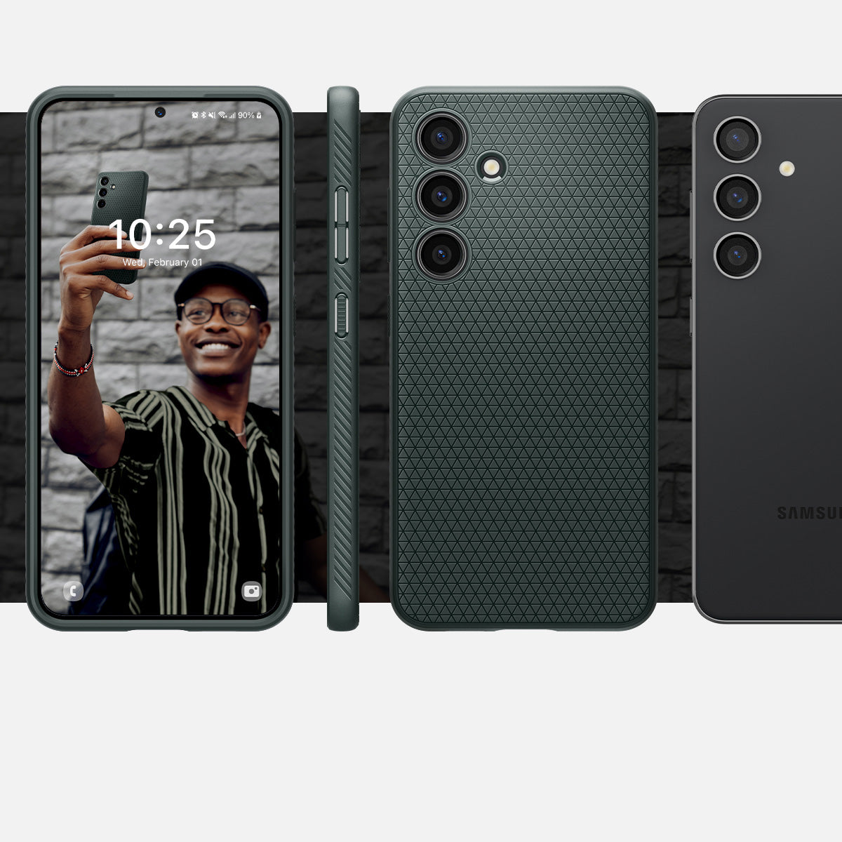 Schutzhülle für Galaxy S24, Spigen Liquid Air, Grün
