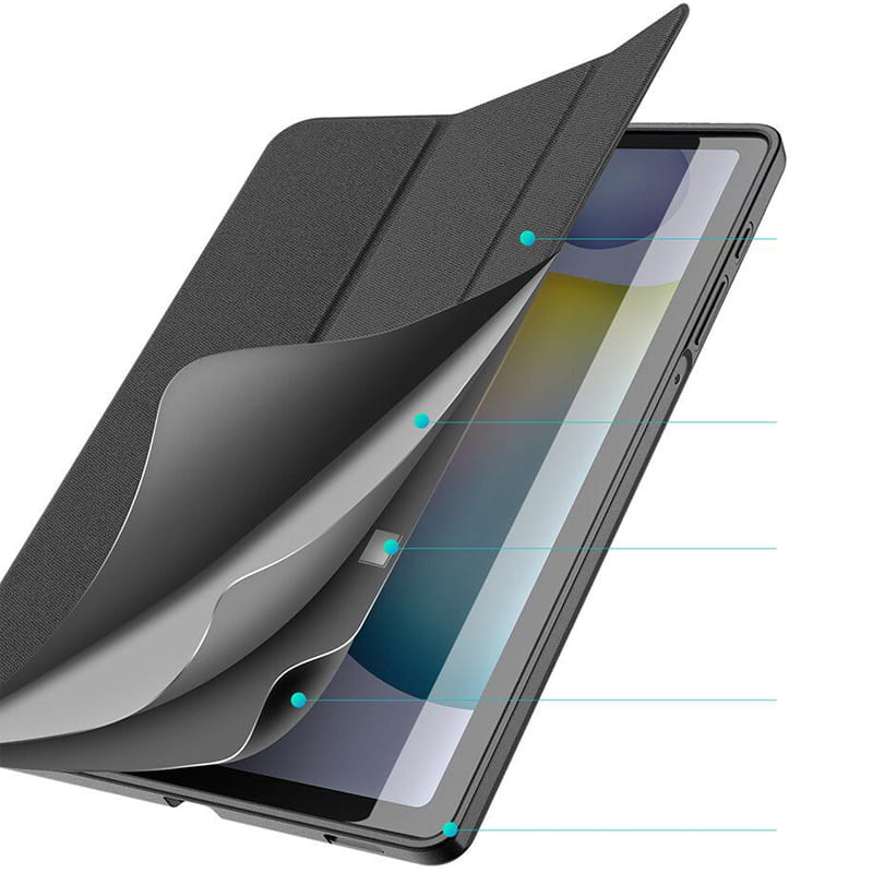 Schutzhülle Dux Ducis Domo für Galaxy Tab S6 Lite 10.4, Schwarz