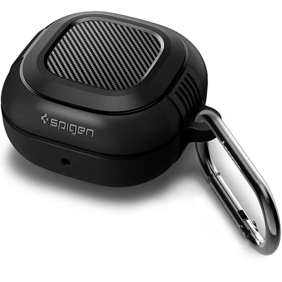Schutzhülle Spigen Rugged Armor für Galaxy Buds FE / Buds 2 Pro / Buds 2 / Pro / Live, Schwarz