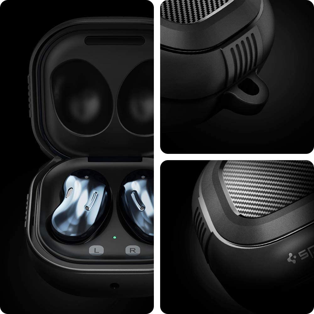 Schutzhülle Spigen Rugged Armor für Galaxy Buds FE / Buds 2 Pro / Buds 2 / Pro / Live, Schwarz