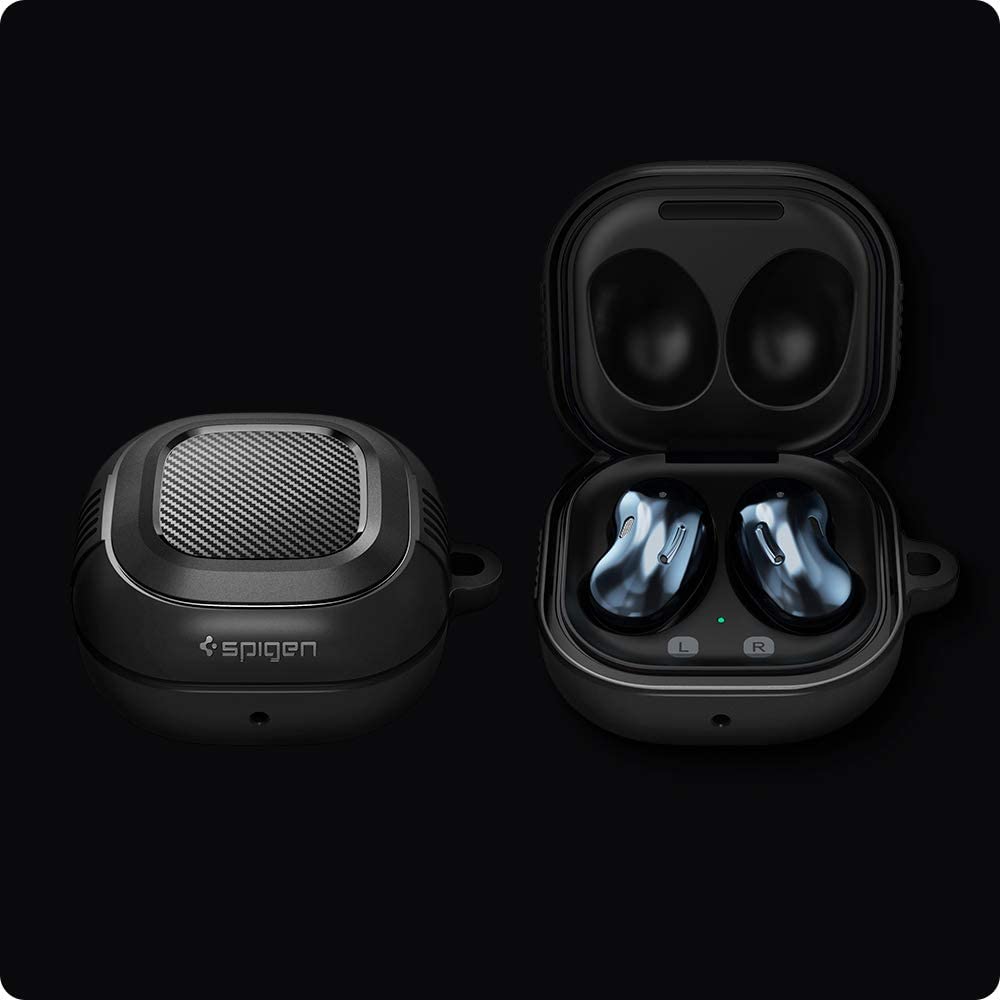 Schutzhülle Spigen Rugged Armor für Galaxy Buds FE / Buds 2 Pro / Buds 2 / Pro / Live, Schwarz