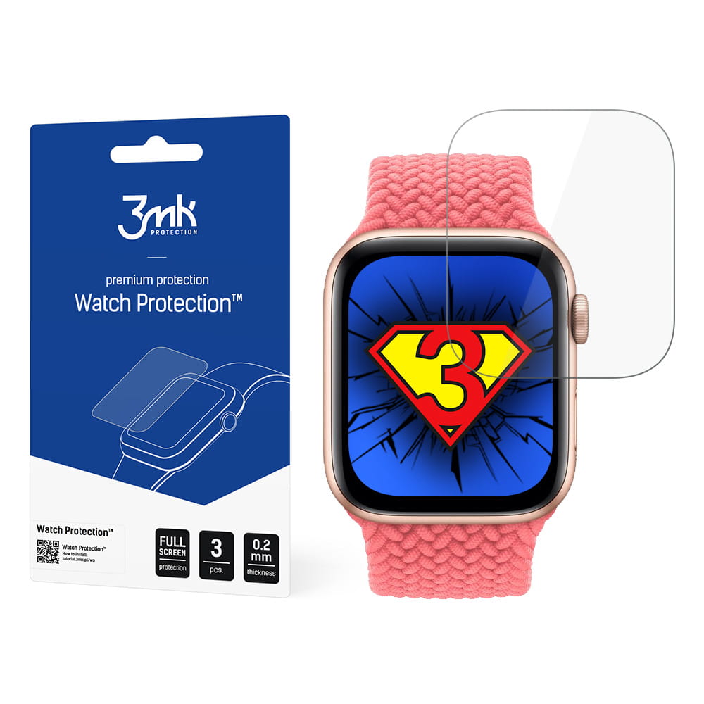 Schutzfolie 3mk Watch Protection für Apple Watch SE / SE 2022 40mm, 3 Stück