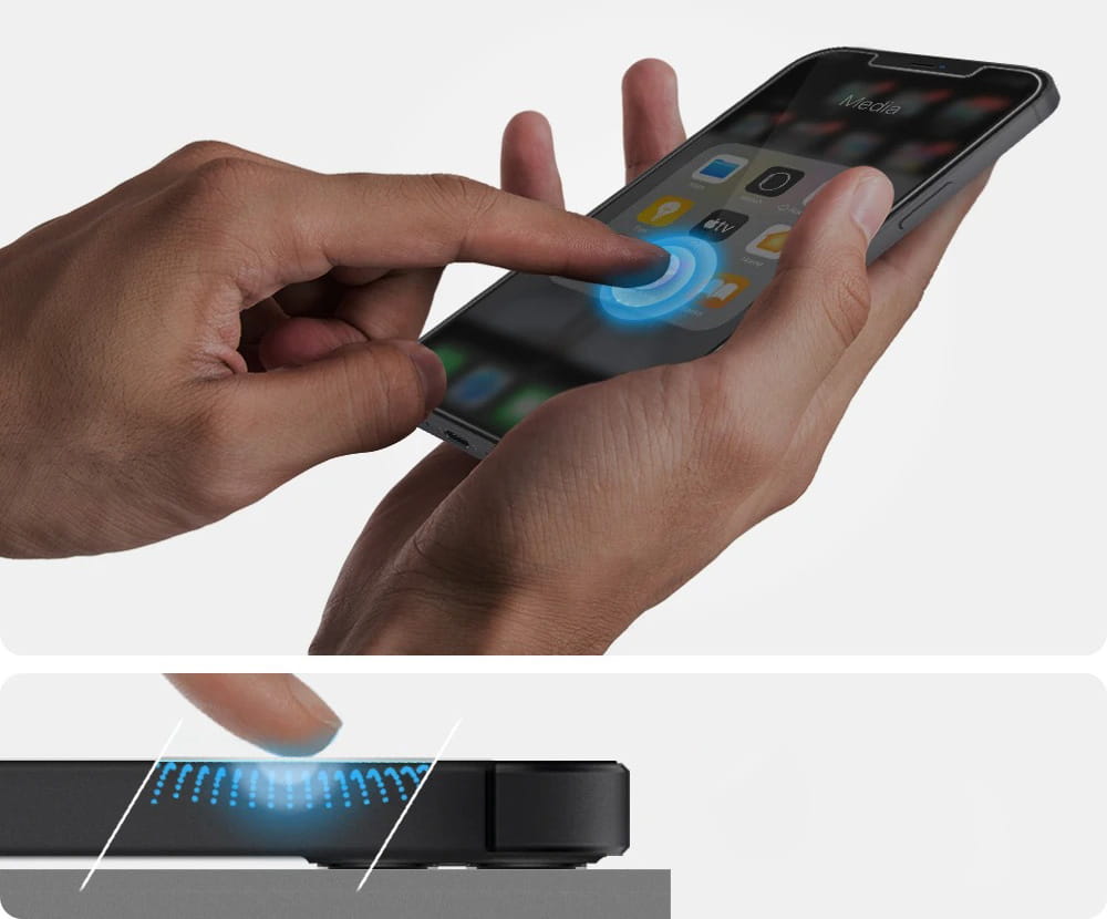 Glas für die Schutzhülle Spigen Glas.tr Slim iPhone 12 Mini
