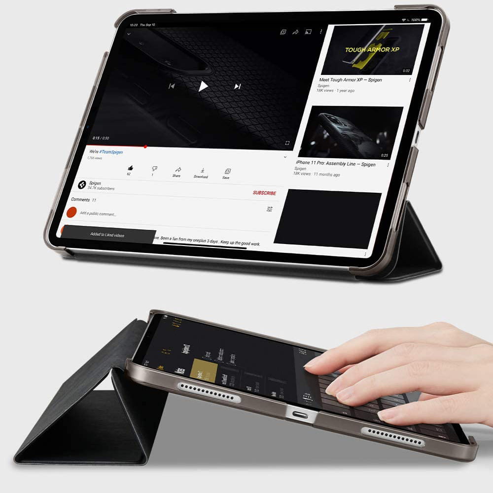 Schutzhülle für iPad Air 11" / 10.9" 2020-2026, Spigen Smart Fold, Schwarz