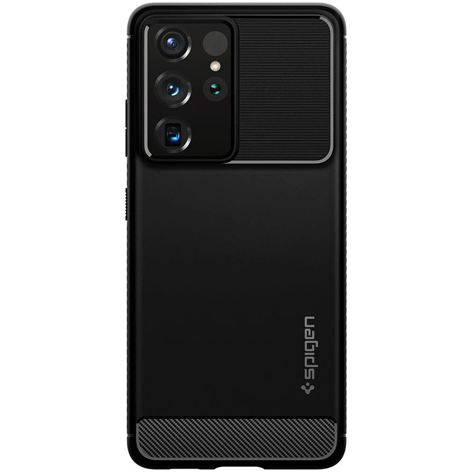 Schutzhülle Spigen Rugged Armor für Galaxy S21 Ultra 5G schwarz