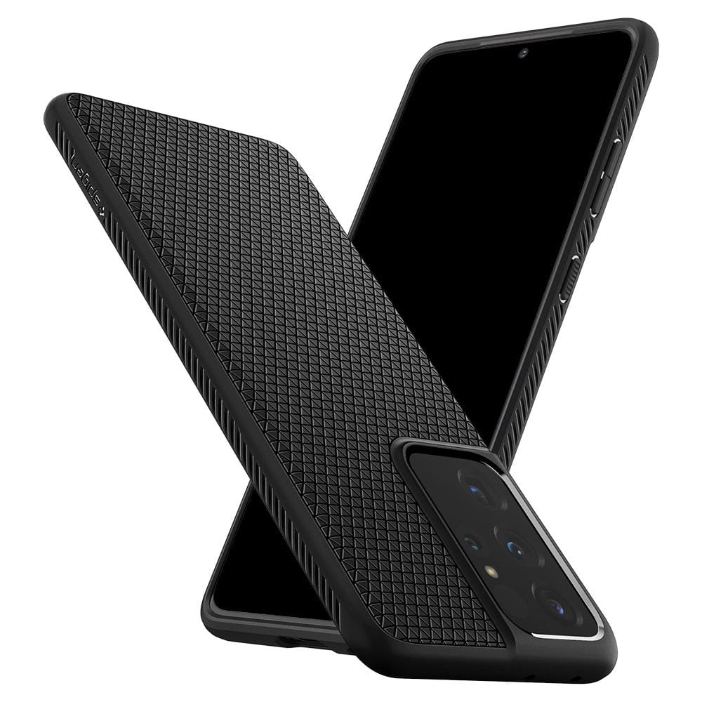 Schutzhülle Spigen Liquid Air für Galaxy S21 Ultra 5G schwarz