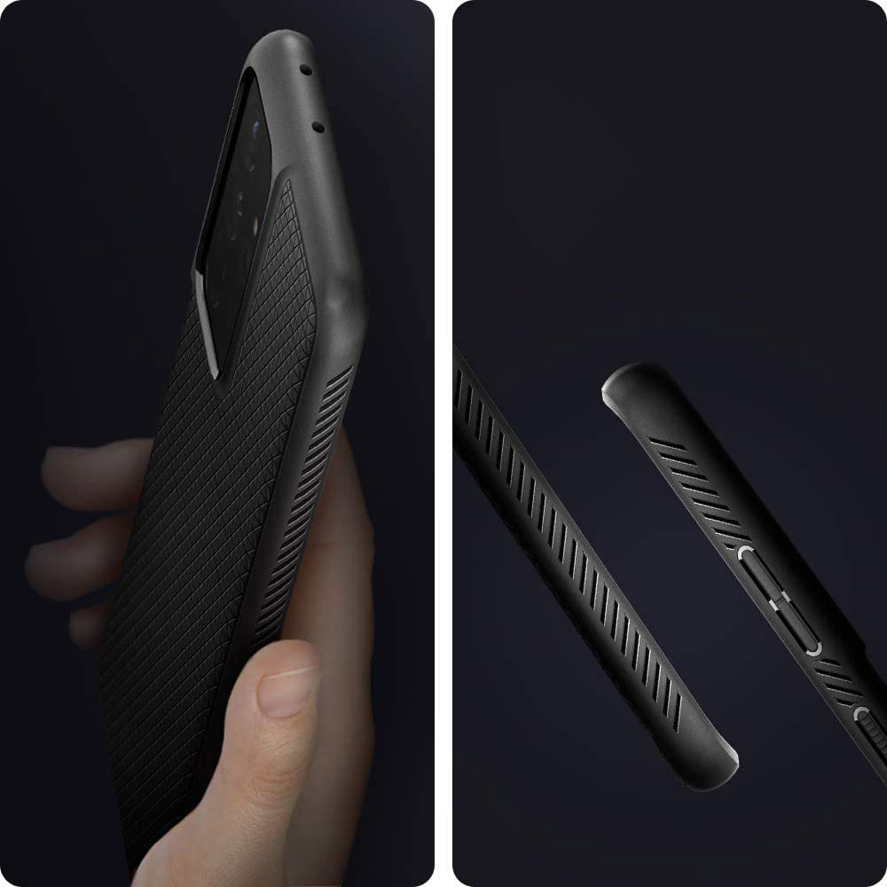 Schutzhülle Spigen Liquid Air für Galaxy S21 Ultra 5G schwarz