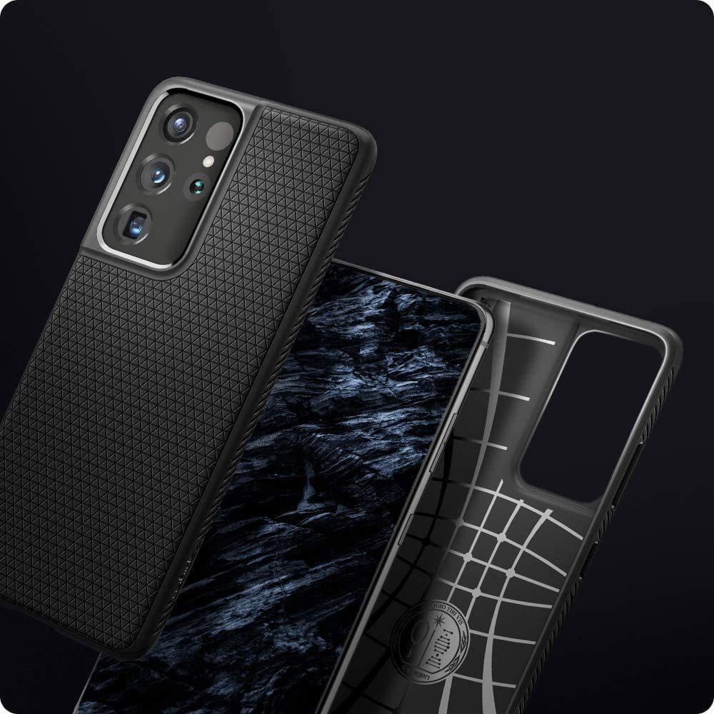 Schutzhülle Spigen Liquid Air für Galaxy S21 Ultra 5G schwarz