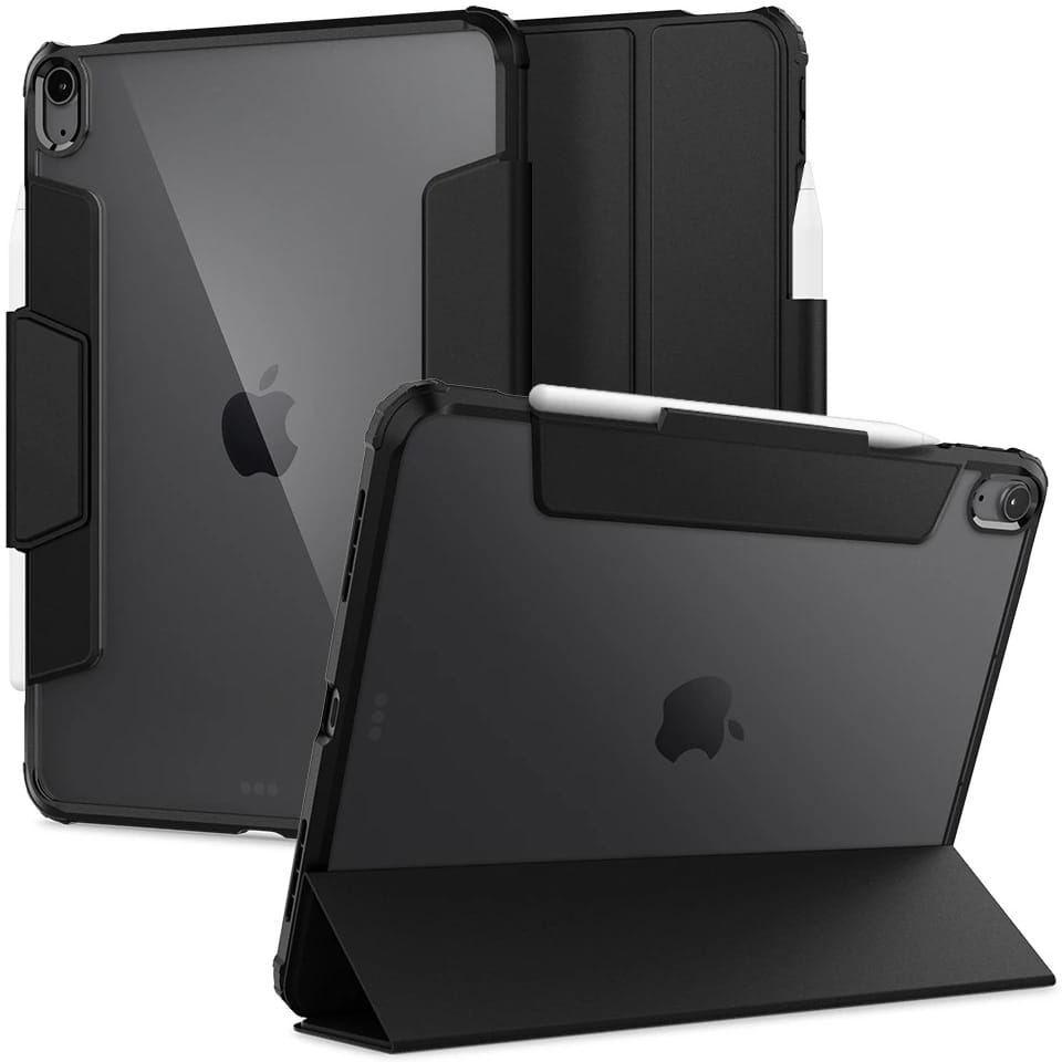 Schutzhülle für iPad Air 11" / 10.9" 2020-2026, Spigen Ultra Hybrid Pro, Schwarz