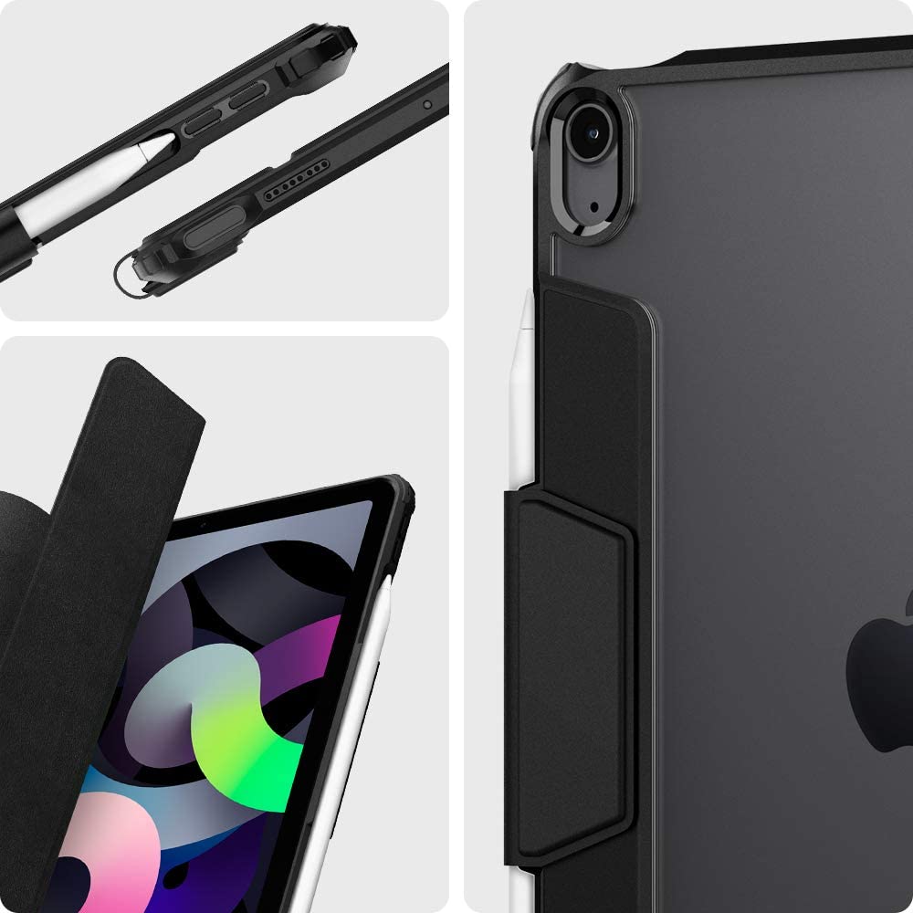 Schutzhülle für iPad Air 11" / 10.9" 2020-2026, Spigen Ultra Hybrid Pro, Schwarz