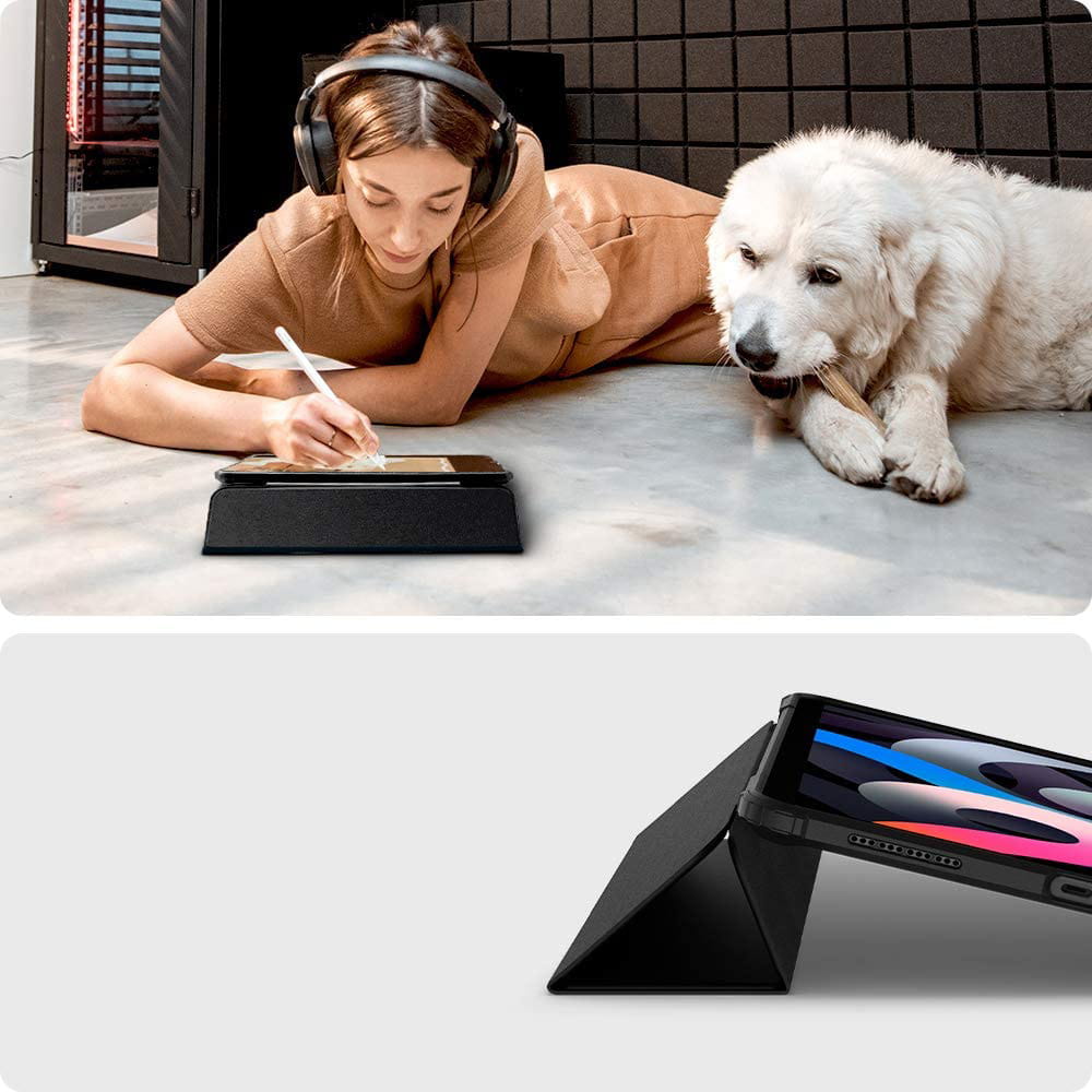 Schutzhülle für iPad Air 11" / 10.9" 2020-2026, Spigen Ultra Hybrid Pro, Schwarz