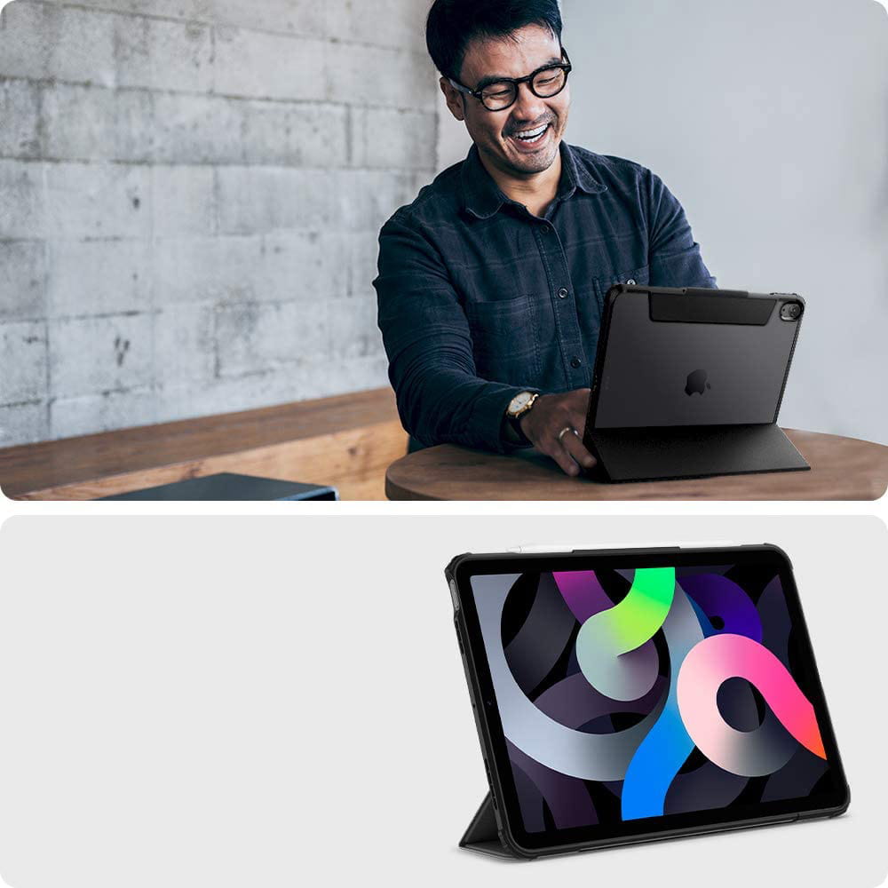 Schutzhülle für iPad Air 11" / 10.9" 2020-2026, Spigen Ultra Hybrid Pro, Schwarz