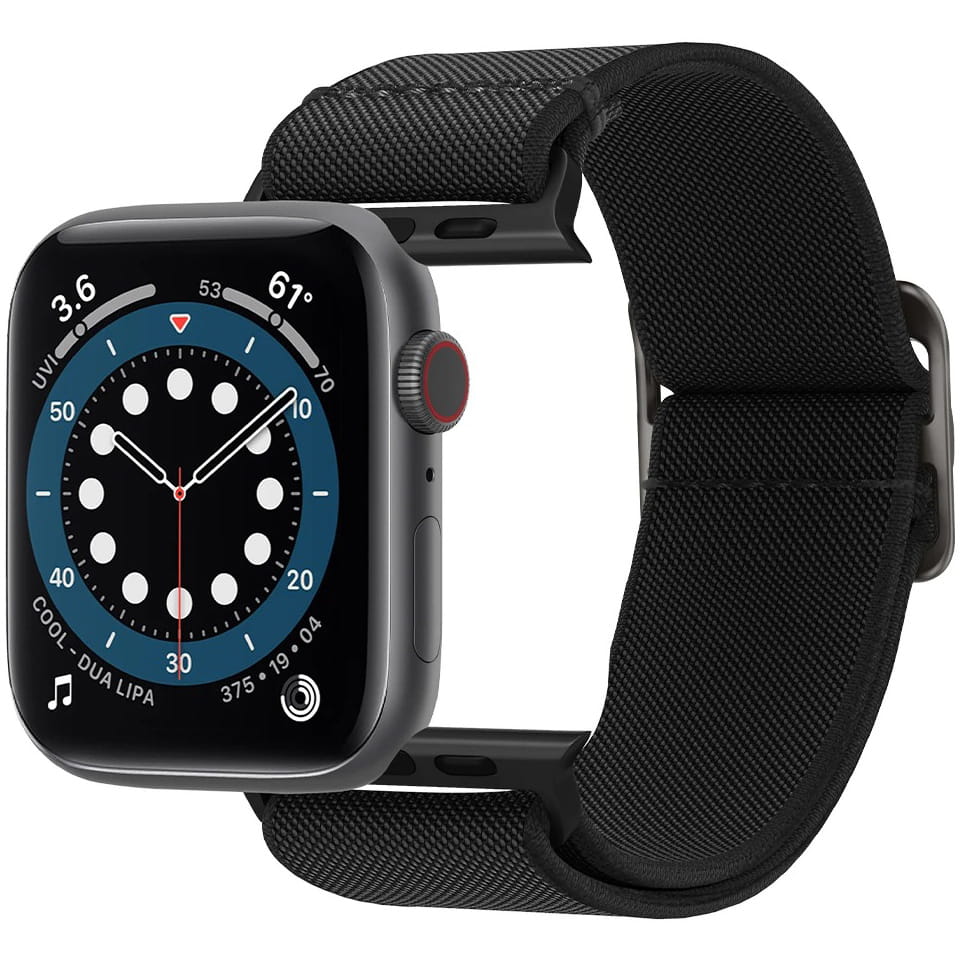 Armband Spigen Lite Fit für Apple Watch 49/46/45/44 mm, Schwarz