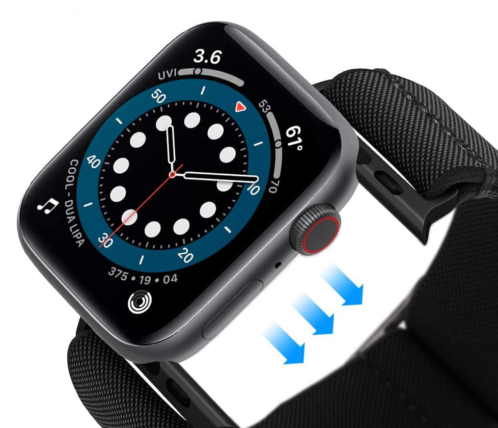 Armband Spigen Lite Fit für Apple Watch 49/46/45/44 mm, Schwarz