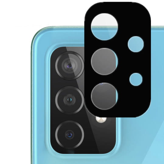 Gehärtetes Glas für die Kamera Bizon Glass Silk Lens für Galaxy A52 / A72, 2 Stück