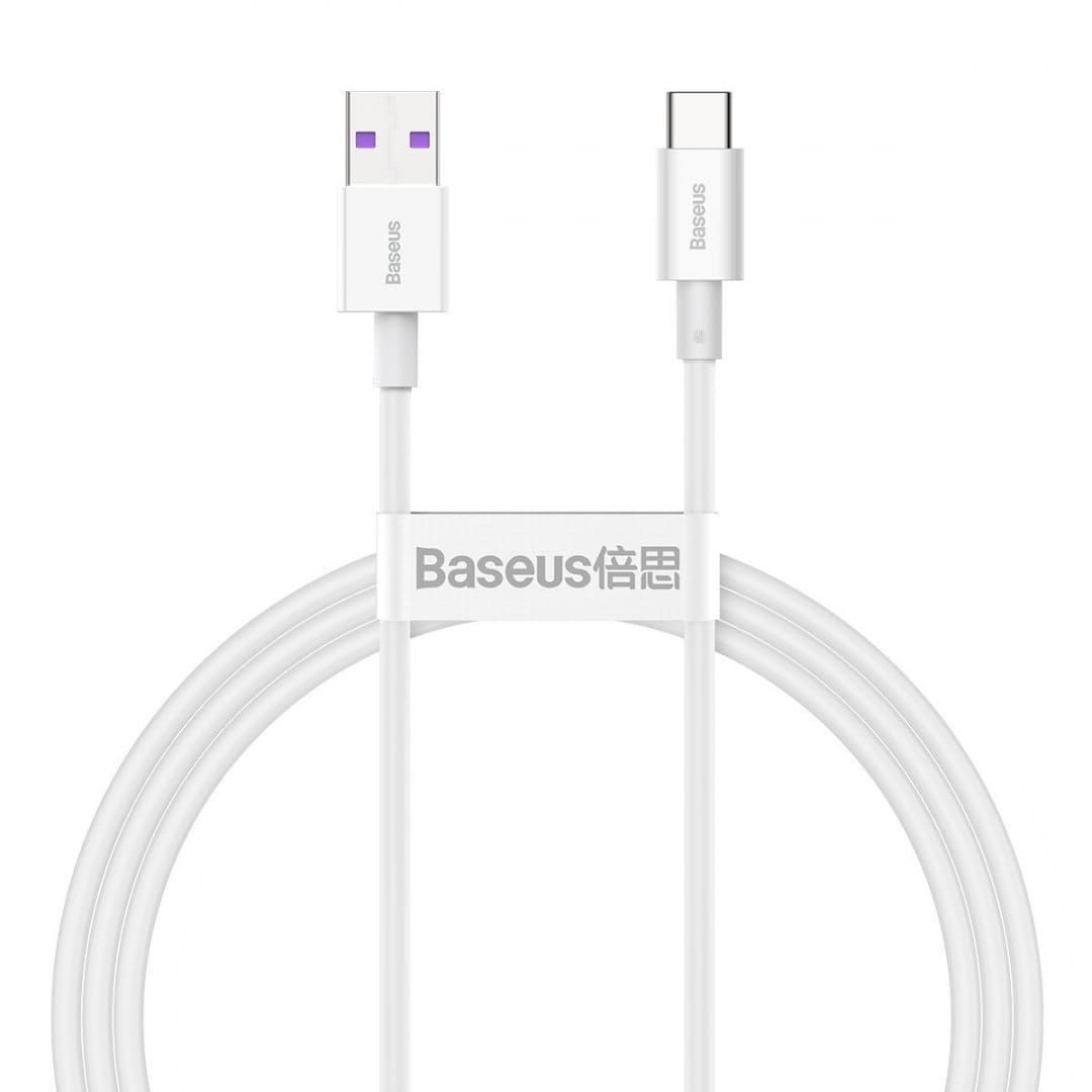 Kabel Baseus Superior USB-A für USB-C 66W 1m, Weiß