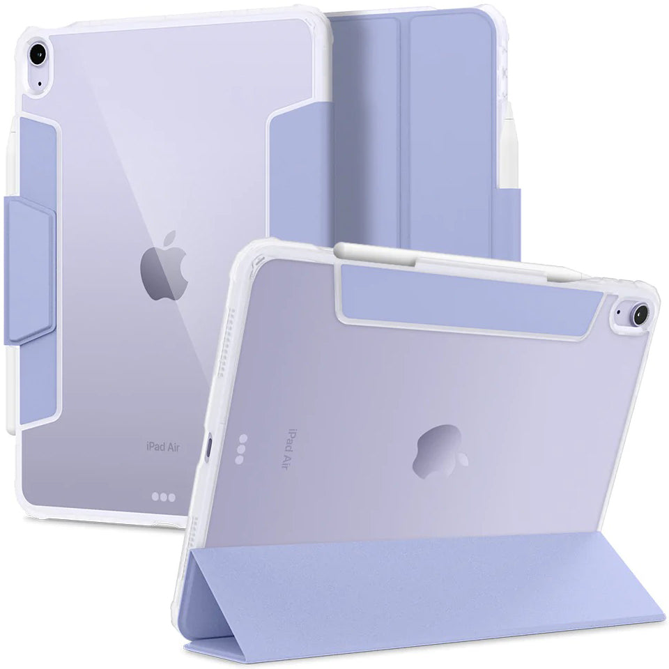 Schutzhülle für iPad Air 11" / 10.9" 2020-2026 / Pro 11" 2018, Spigen Ultra Hybrid Pro, Transparent/Violett