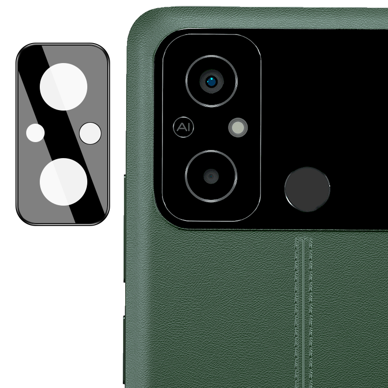 Gehärtetes Glas für die Kamera Bizon Glass Silk Lens für Redmi 12C, 2 Stück