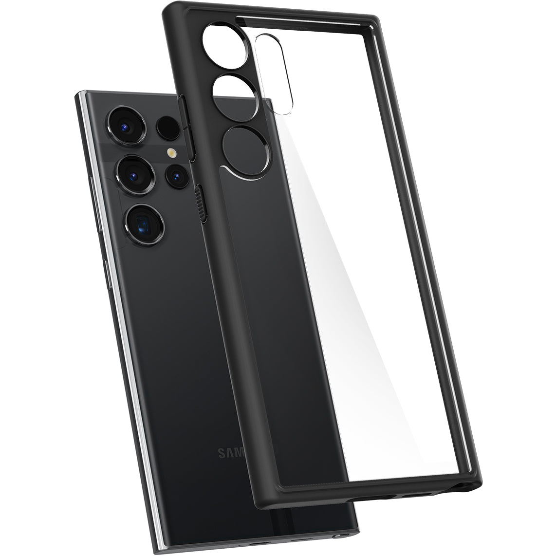 Schutzhülle für Galaxy S24 Ultra, Spigen Ultra Hybrid, Transparent-Schwarz