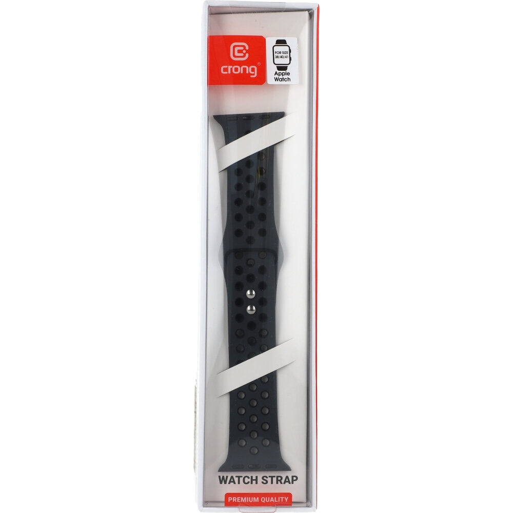 Armband Crong Duo Sport für Apple Watch 42/41/40/38 mm, Grau/Schwarz